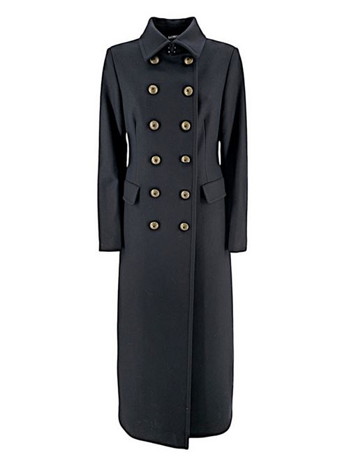 women's long black coat with embroidery Bazar deluxe | S1038-2800282